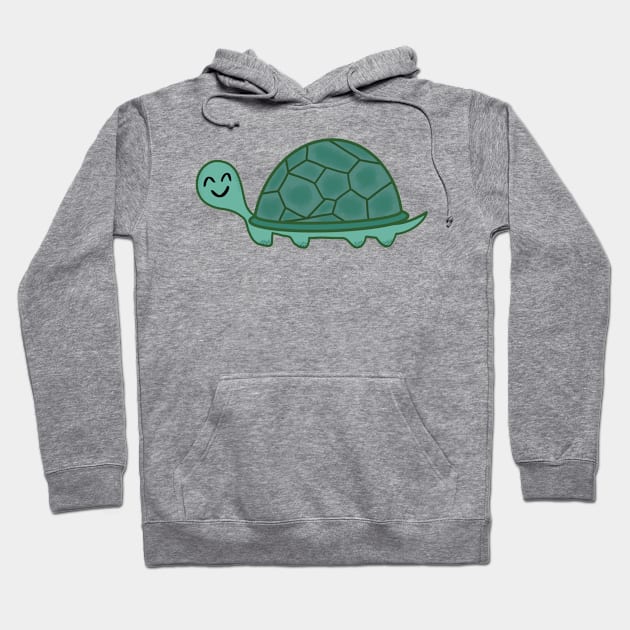 Cute Smiling Tortoise Turtle Hoodie by Strong with Purpose